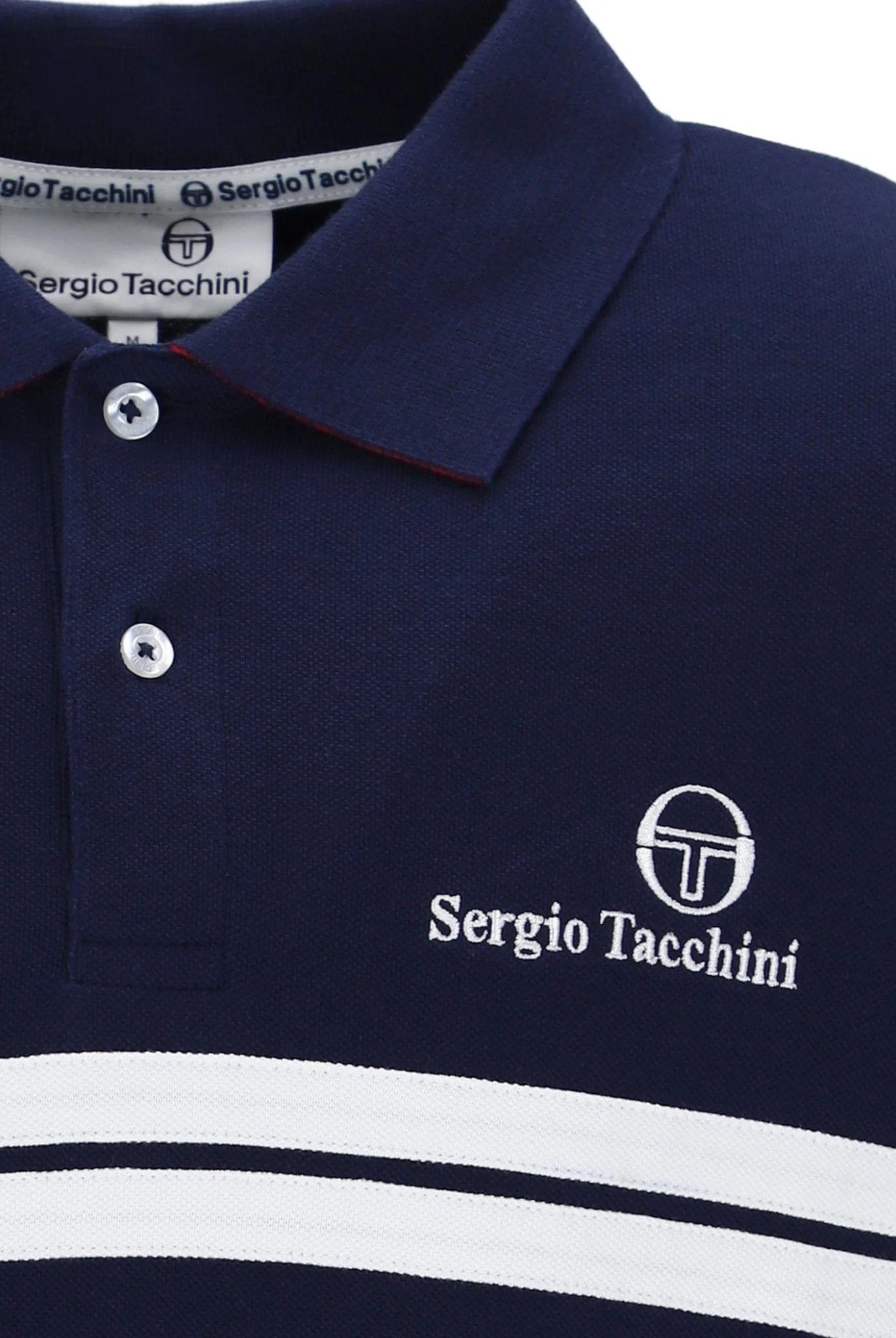 New Supermac P Polo Shirt in Maritime Blue /White/Adrenaline Rush - Image 5