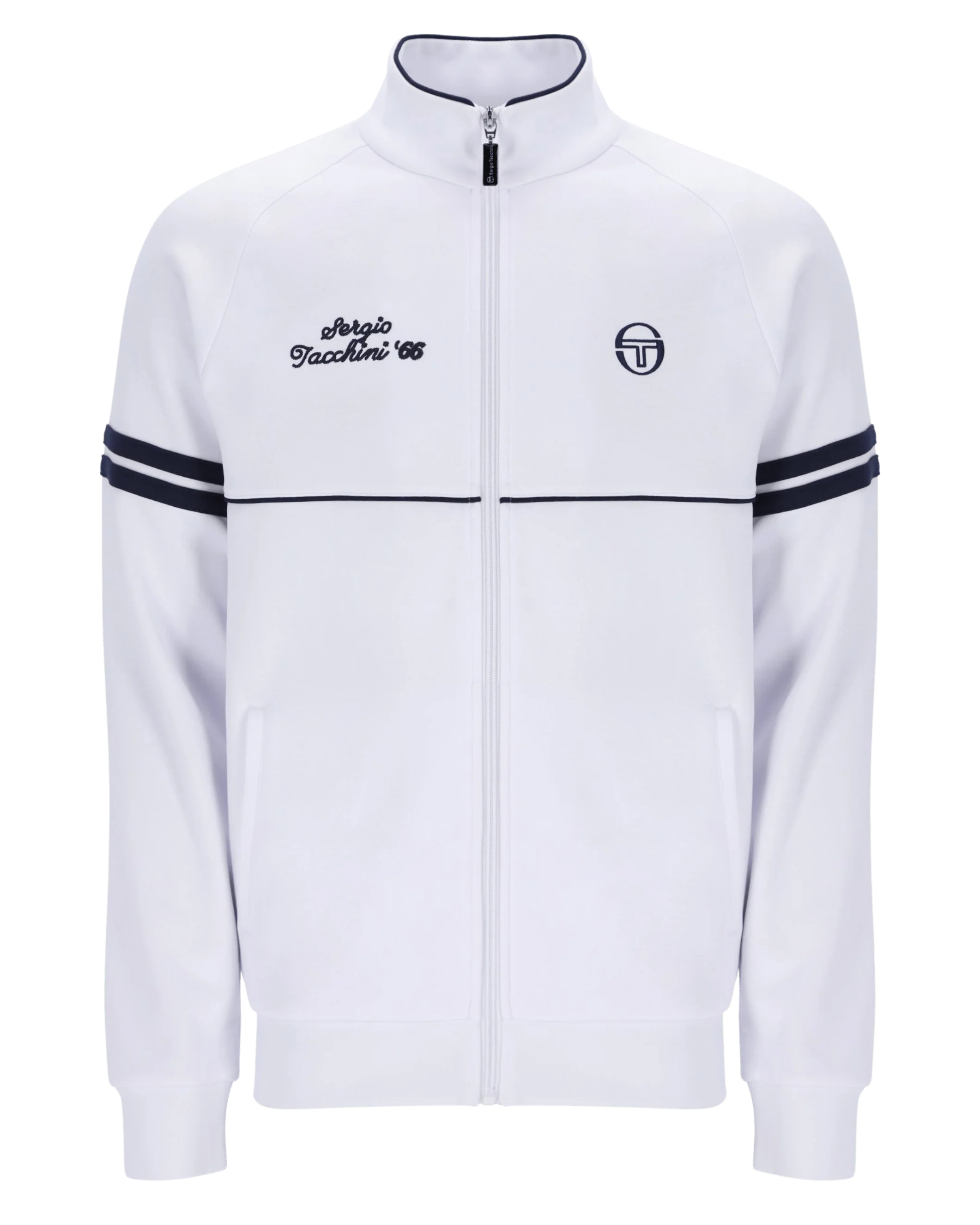 Orion Davis Track Top In White/Maritime Blue - Image 3