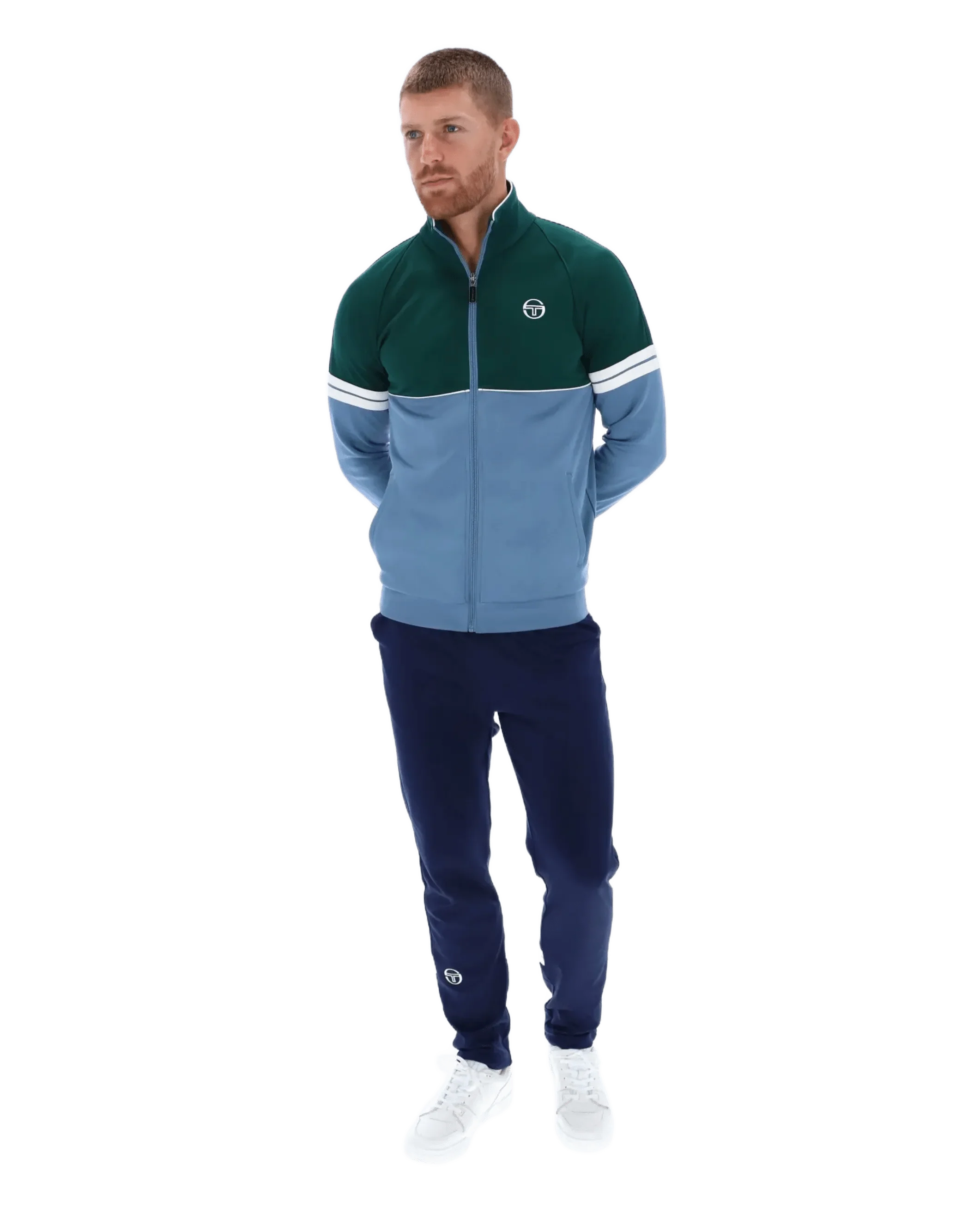 Orion TJ Track Jacket in Rainforest Coronet Blue / Gardenia - Image 5