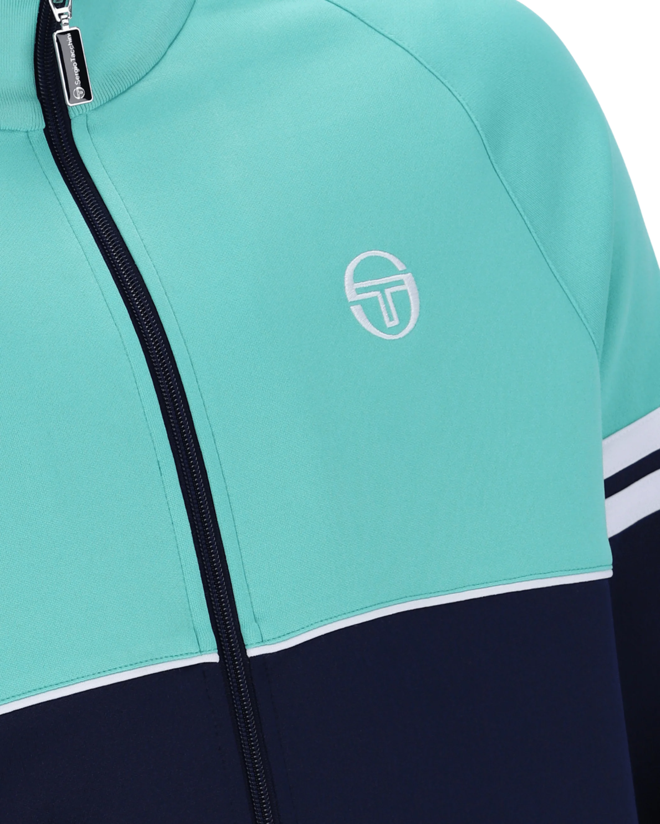 Orion Track Jacket In Pool Blue/Maritime Blue/White - Image 2