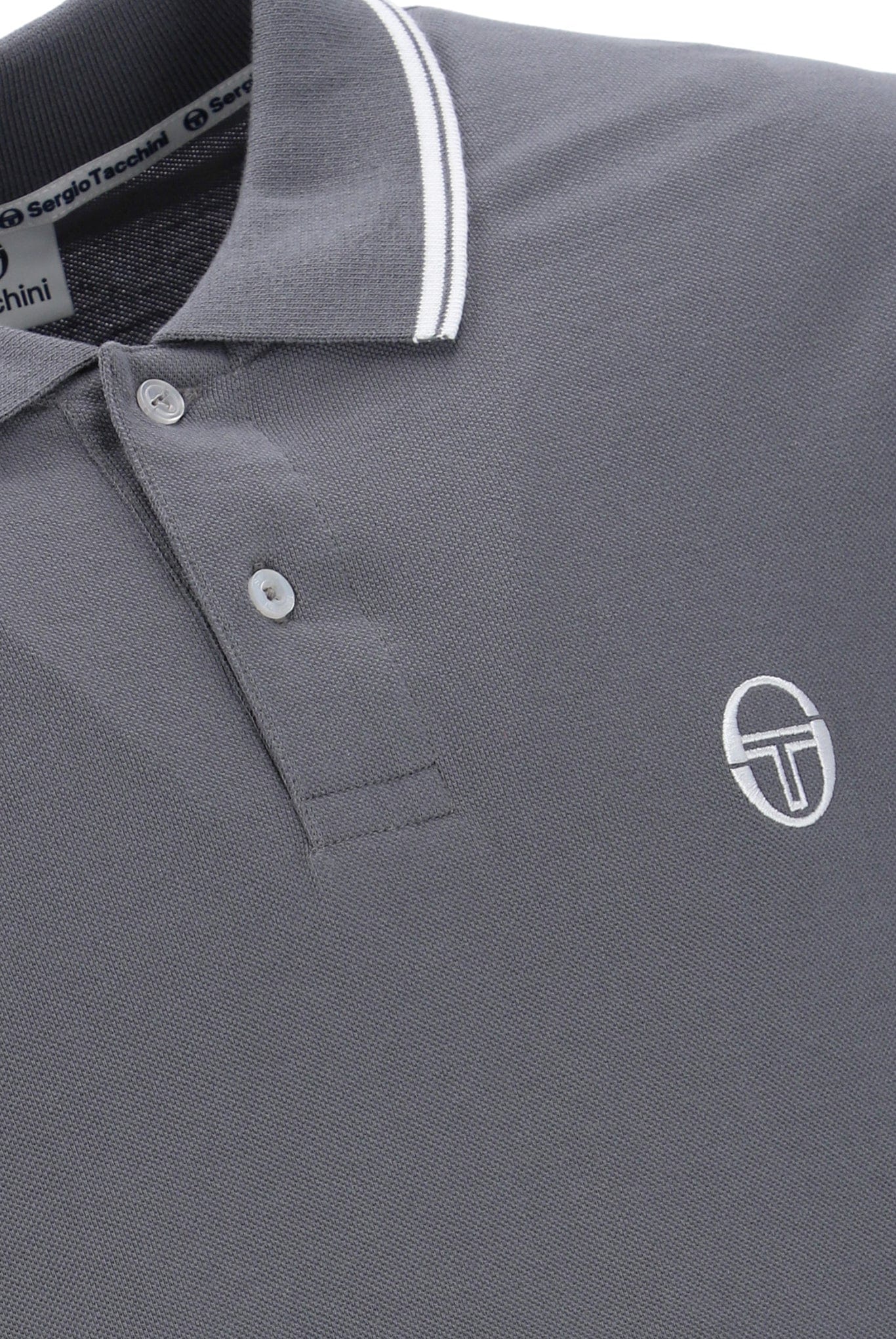 Polo Shirt S/S in Quiet Shade / White - Image 4
