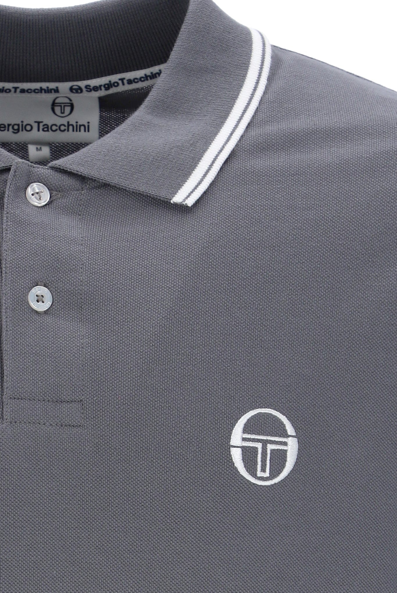 Polo Shirt S/S in Quiet Shade / White - Image 5