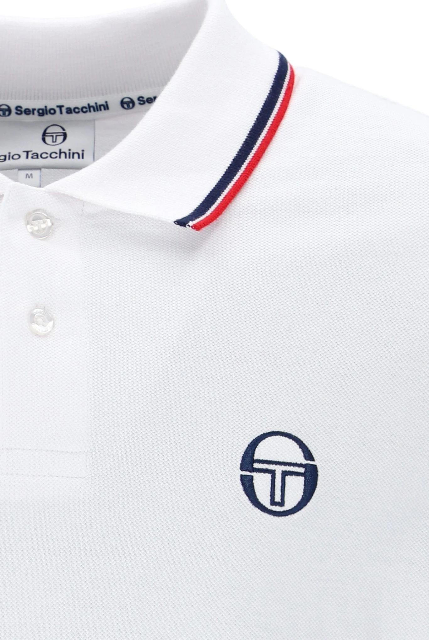 Polo Shirt S/S in White/Maritime - Image 3