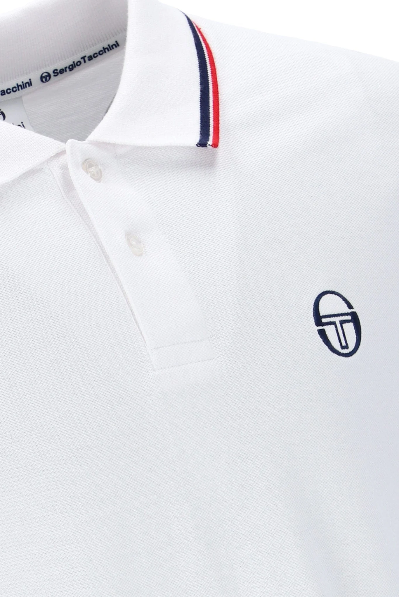 Polo Shirt S/S in White/Maritime - Image 4