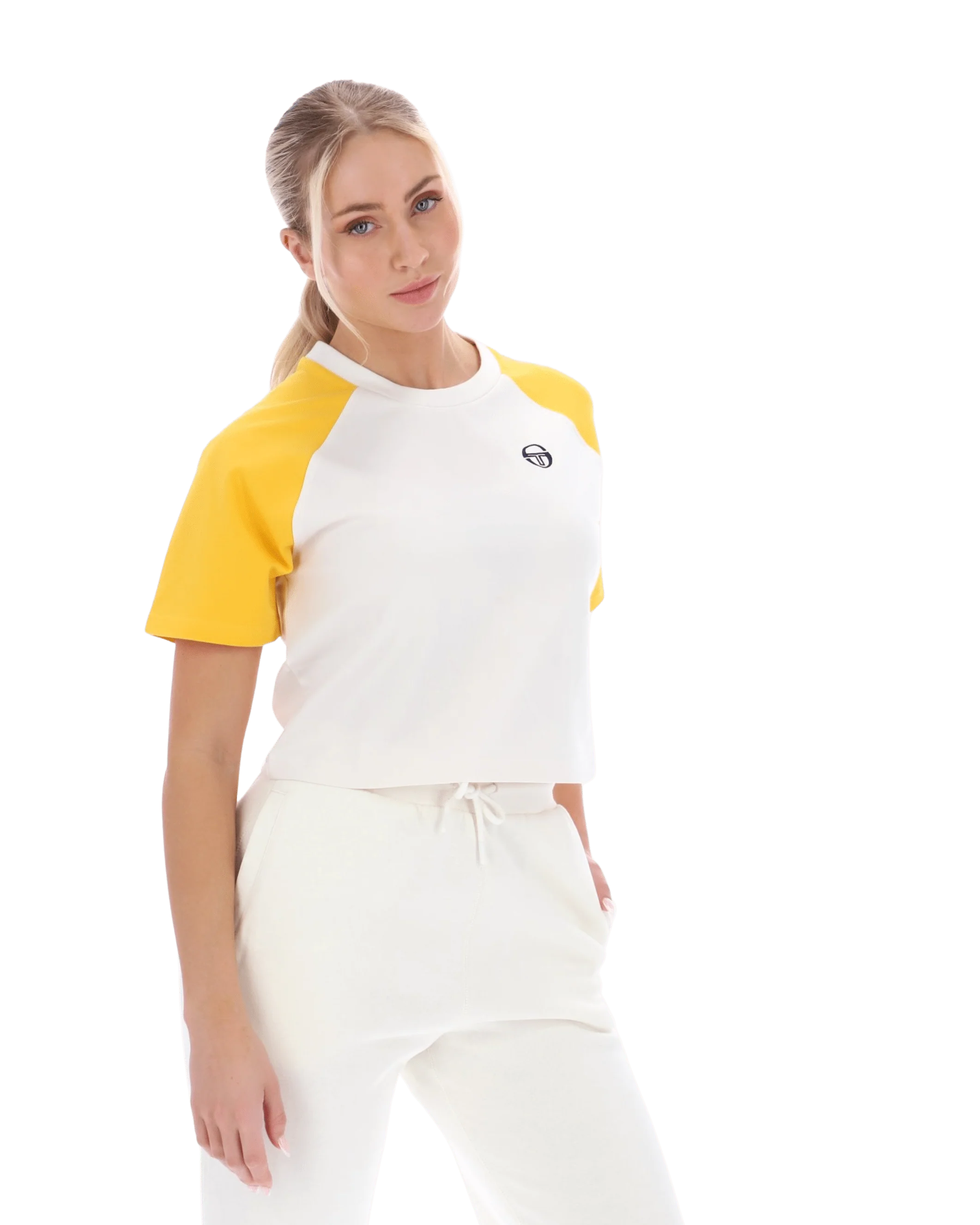 Wilhemina Tee Cropped T Shirt In Gardenia - Image 6