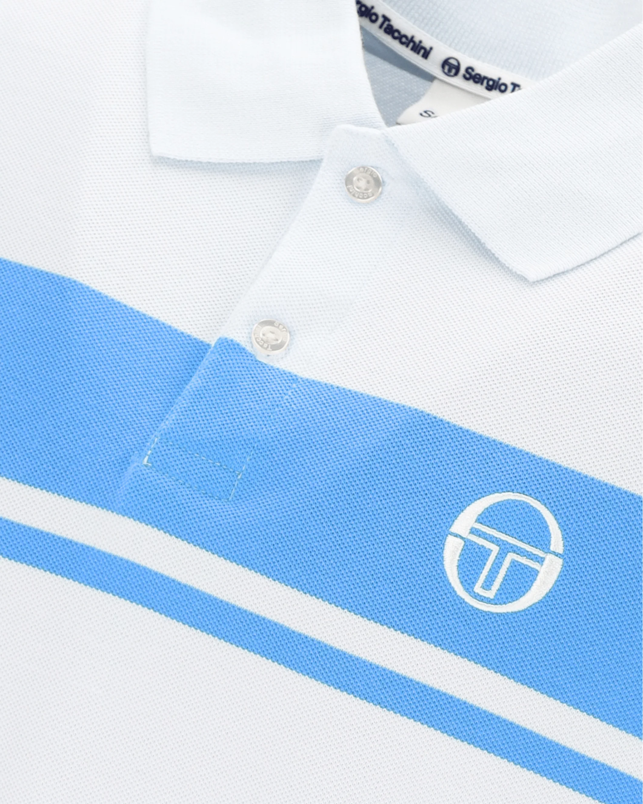 Young Line Polo Polo Shirt In Gardenia/Azure Blue - Image 4