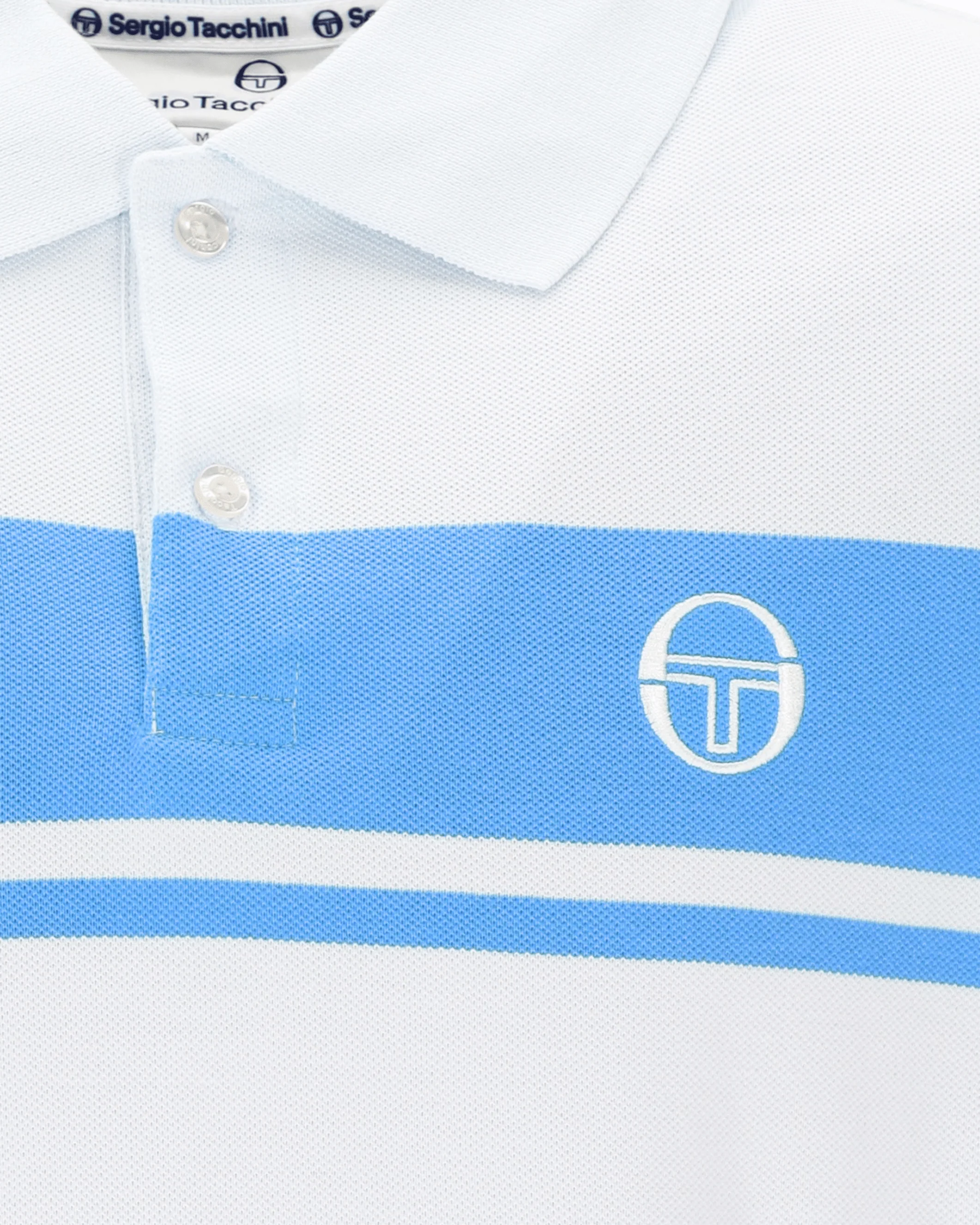 Young Line Polo Polo Shirt In Gardenia/Azure Blue - Image 5