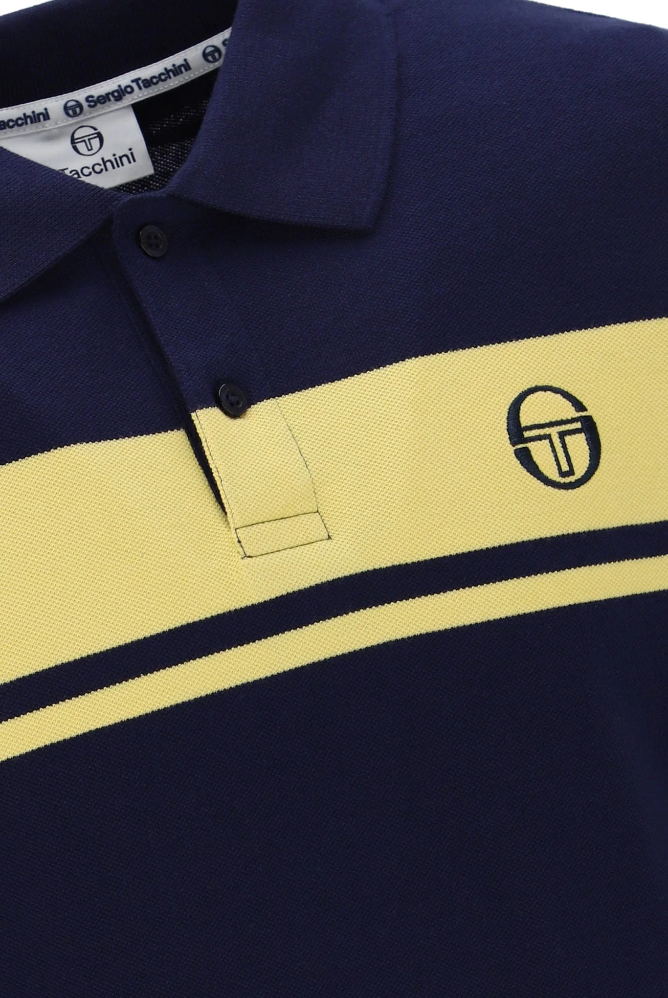 Young Line Polo Shirt in Maritime Blue / Lemon Drop - Image 9