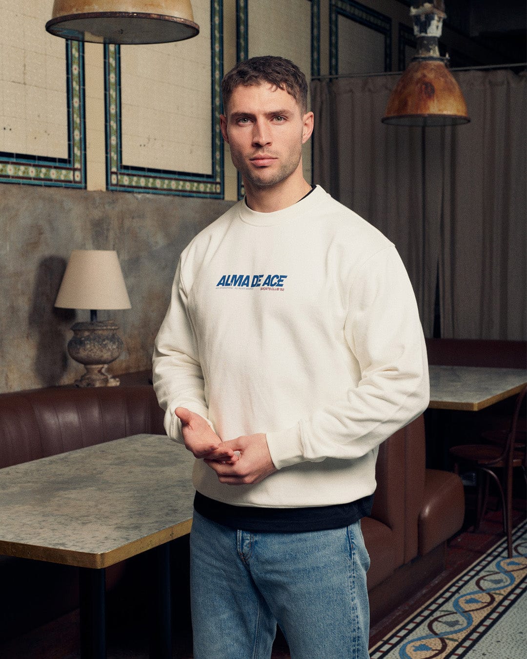 Sports Club 92 Sweatshirt | White - Image 5