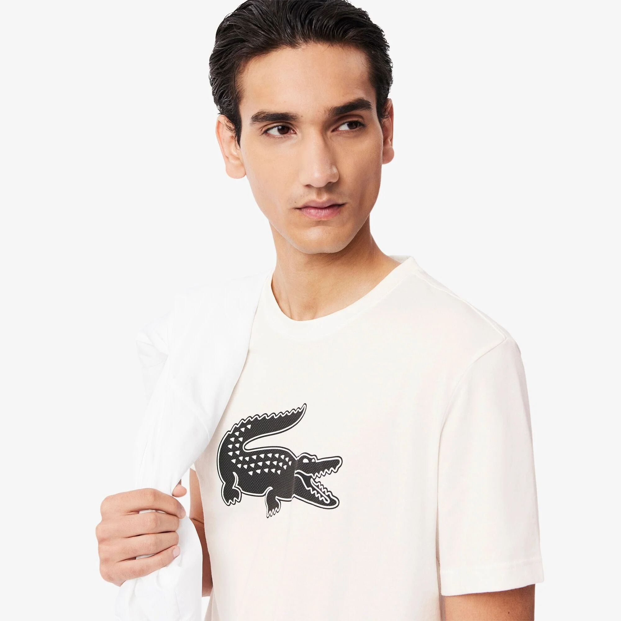 Ultra Dry Crewneck T-Shirt in White/Black