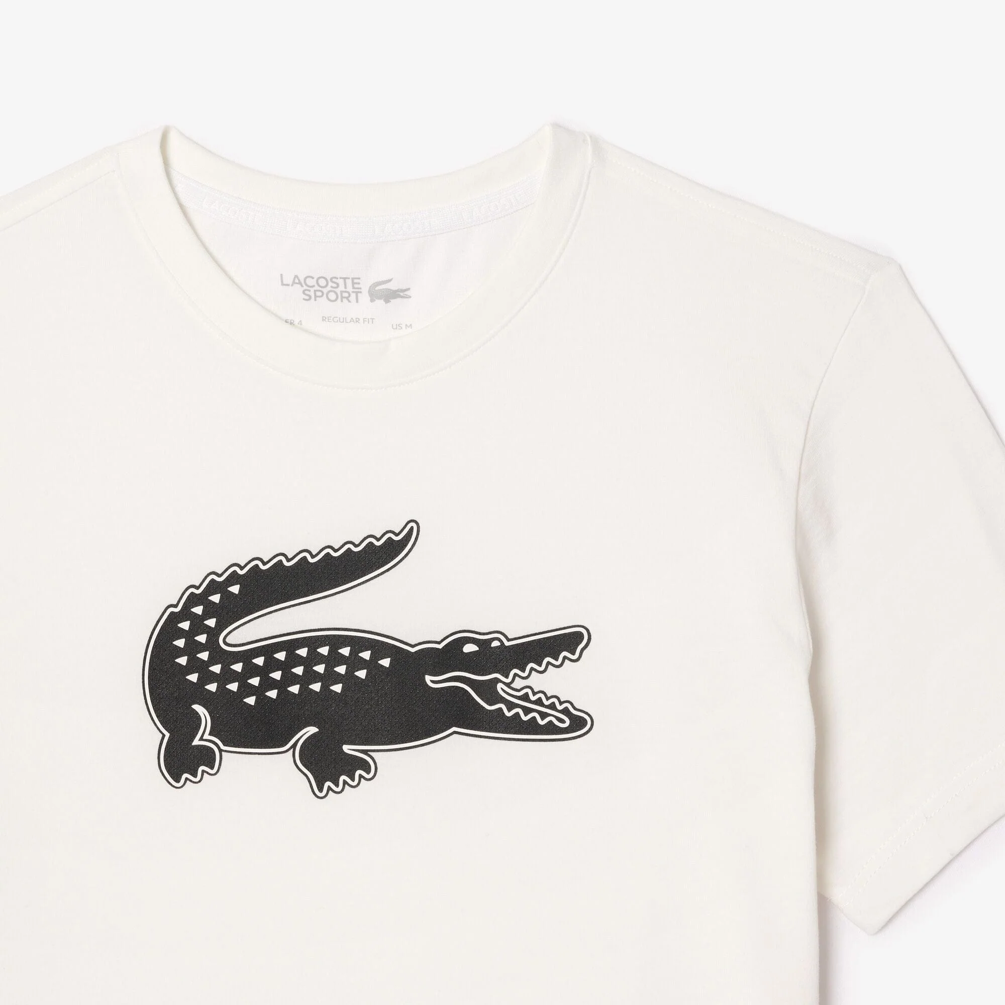 Ultra Dry Crewneck T-Shirt in White/Black - Image 4