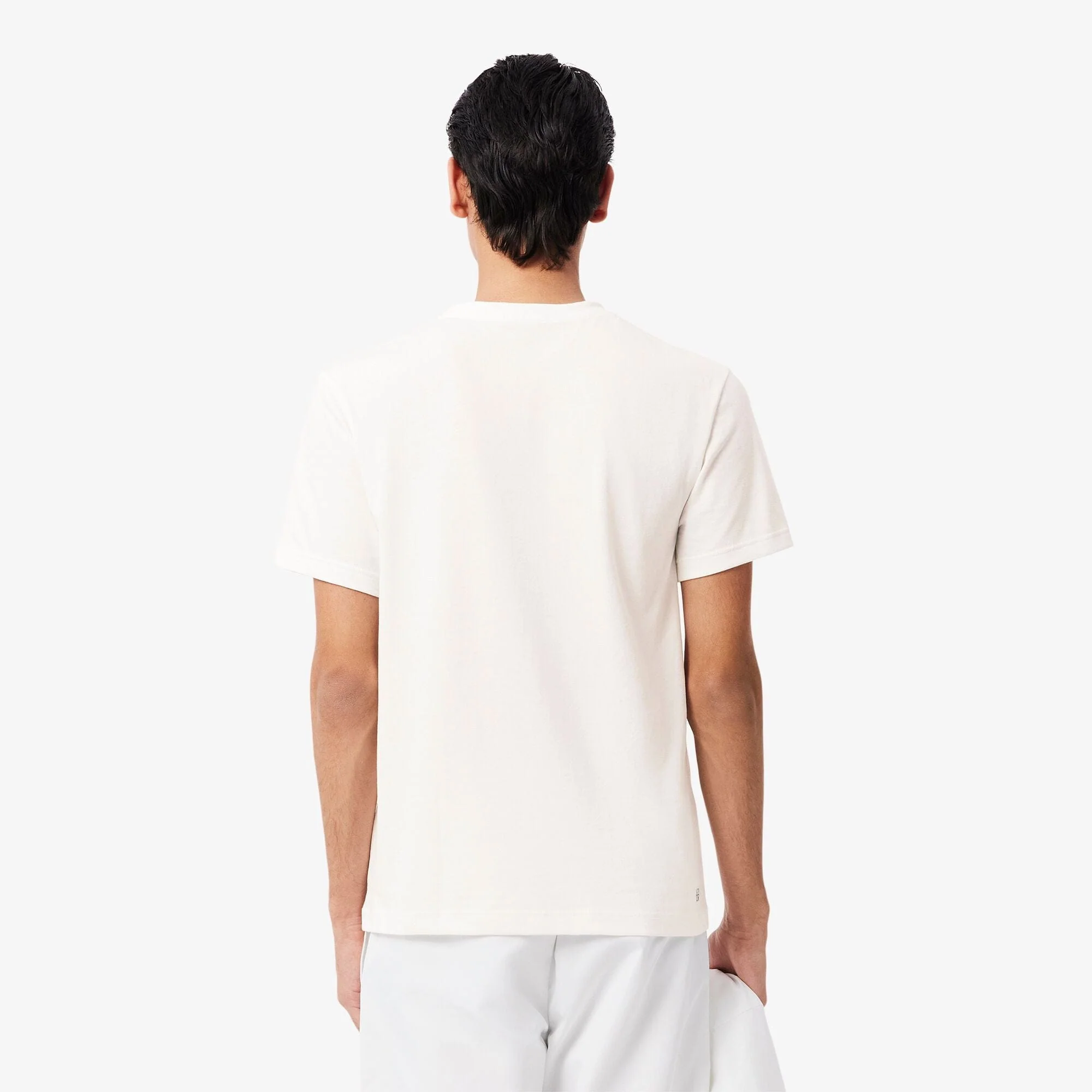 Ultra Dry Crewneck T-Shirt in White/Black - Image 6