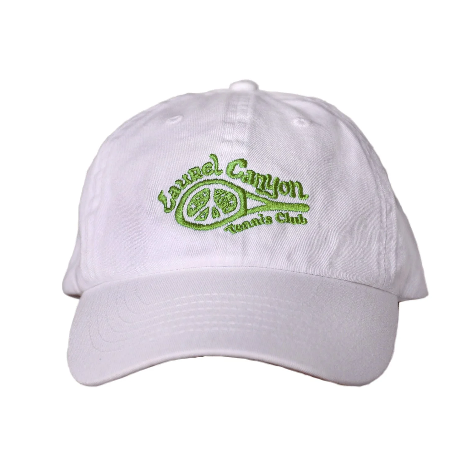 Unisex Laurel Canyon Tennis Club Embroidered Cotton Tennis Hat in Classic White